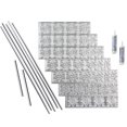 thumbnail image 1 of FASÄDE Traditional Style 1 Decorative Vinyl Backsplash 15 sq ft Kit in Brushed Aluminum, 1 of 6