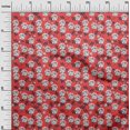 thumbnail image 3 of oneOone Velours Rouge Tissu Feuilles et Trèfle Matériel de Couture Tissu Imprimé au Mètre 58 Pouces de Large, 3 of 5