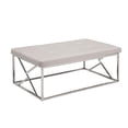 thumbnail image 1 of Furniture of America Motto Contemporary Faux Leather Tufted Bench in White, 1 of 4