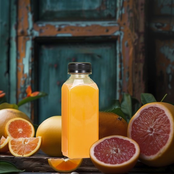 Bouteilles de Jus en Plastique avec Couvercles, Contenants de Boisson Transparents Réutilisables pour Eau, Thé, Lait, Rangement au Réfrigérateur