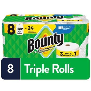 Bounty Paper Towel 8 Rolls (24 Regular Rolls Equivalent)