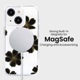 thumbnail image 5 of Caseco Mag-SafeiPhone 15 Black Flower Clear Case, 5 of 5
