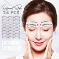 thumbnail image 2 of 24 Shapes Eyebrow Stencils, Reusable Makeup Template Draw Accurate Brows For Women, 2 of 8
