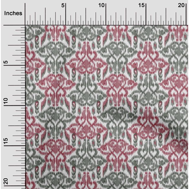 Tissu de Coton Imprimé Ikat Swirl & Paisley par Yard 56 Pouces de Large