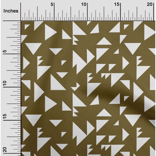 oneOone Soie Tissu Tabby Triangle Géométrique Tissu Imprimé 1 Yard 42 Inch Wide