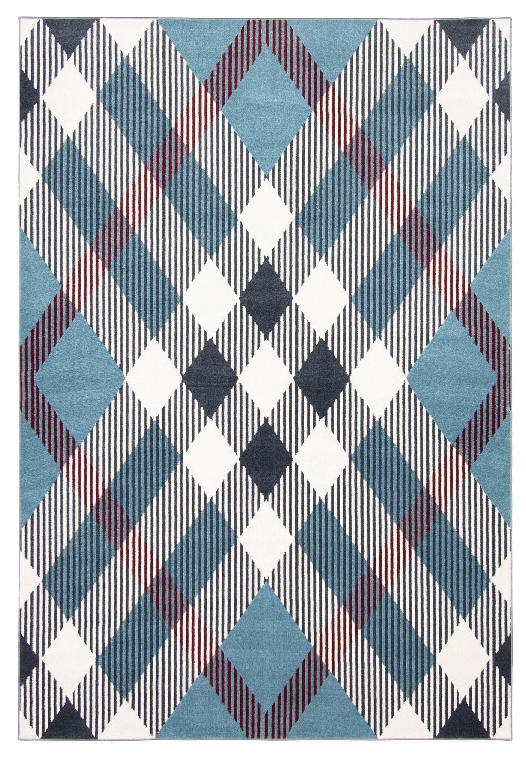 Tapis Lavable ECARPET à Carreaux pour Chambre, Salon, Chambre d'Enfant