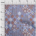 thumbnail image 1 of oneOone Cotton Silk Fabric Block & Geometric Ikat Print Fabric By Yard 42 Inch Wide, 1 of 4
