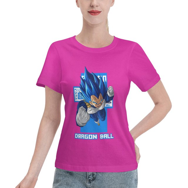 T-Shirt Basique à Manches Courtes pour Femmes Super Saiyan