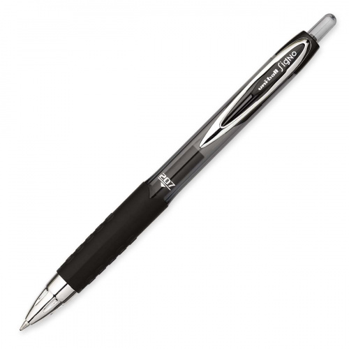 UNI BALL GEL 207 BLACK RETRACTABLE GEL PEN MEDIUM POINT