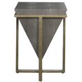 thumbnail image 3 of Uttermost Bertrand Table d'Appoint en Bois MDF et Faux Shagreen Gris, 3 of 5