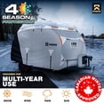 thumbnail image 2 of KNOX 2nd Gen R-Pod Cover, Anti-Tear APEX Fabric, Fits R-Pod Travel Trailer, RV and Motorhome, Includes Propane, Tire, and Ladder Cover, Windproof Ropes, Fits Up To 13' 7" Trailers, 2 of 9
