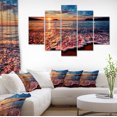 thumbnail image 1 of Vue Paisible de Plage en Soirée - Impression sur Toile de Paysage Marin, 1 of 3