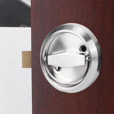 Accessoires de Serrure de Porte Serrure de Porte, Serrure Ronde, Quincaillerie de Porte pour Salle de Bain Portes en Bois Argent avec Serrure