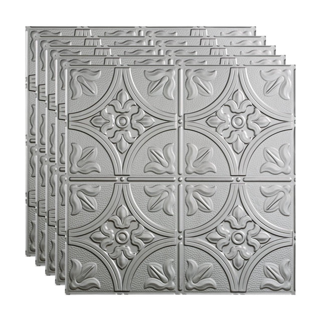 Fasade 2ft Decorative Vinyl Ceiling Panel 5 Pack Water-Resistant, Easy to Cut