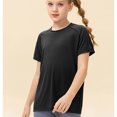 thumbnail image 4 of Posijego Garçons Filles Chandails Athlétiques Respirants Manches Courtes Hauts Enfants Col Rond Ample Décontracté T-Shirts d'Été, 4 of 7