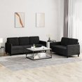 thumbnail image 1 of vidaXL 2 Piece Sofa Set Black Velvet, 1 of 4