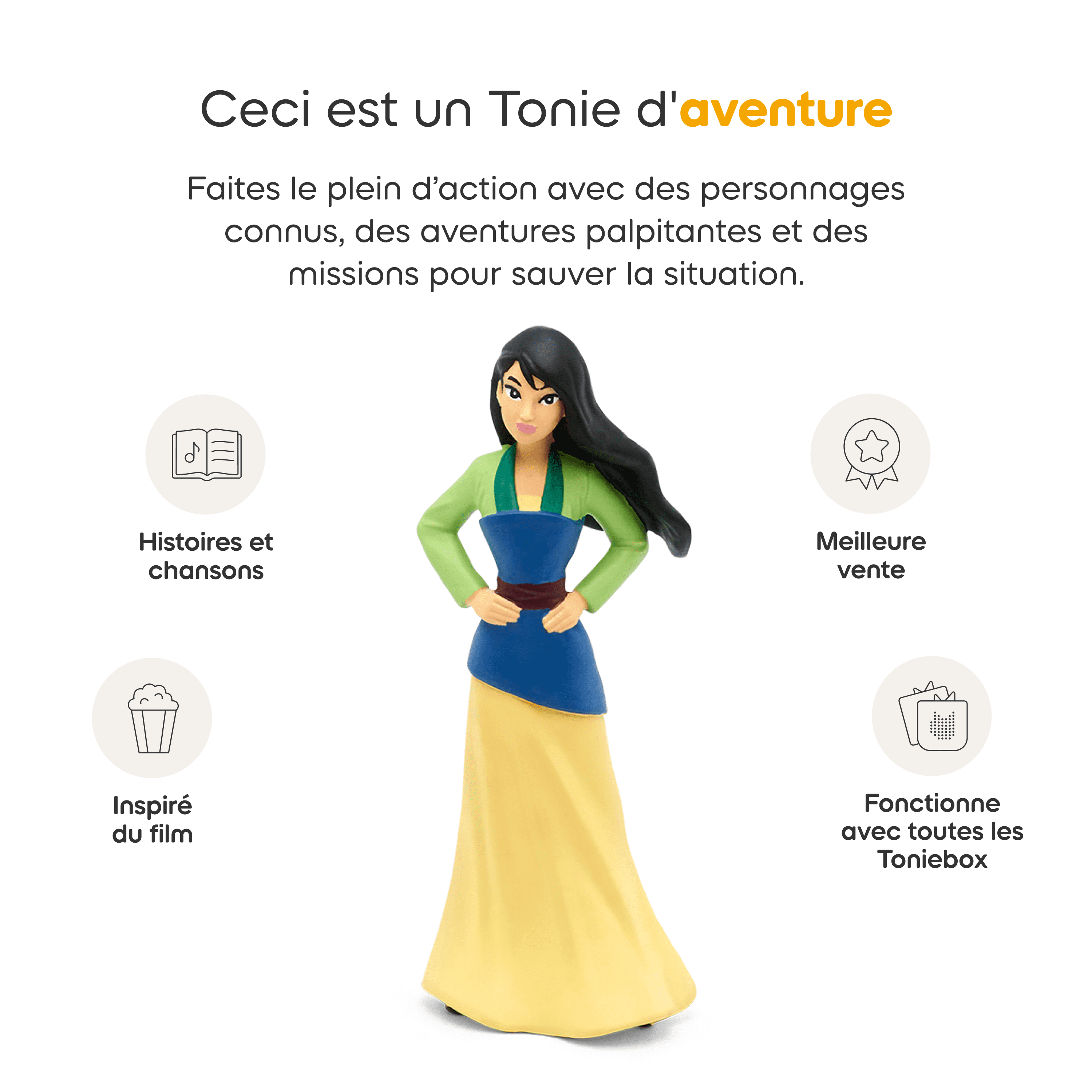 Figurine Audio pour la Toniebox - Mulan Disney Princesse (En Français)