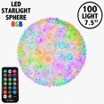thumbnail image 2 of Novelty Lights Outdoor Christmas LED RGB Color Changing Starlight Sphere, Hanging LED Light Ball, Christmas Light Ball for Decoration (100 Light, 7.5", RGB Color Changing), 2 of 8