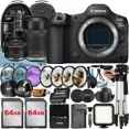 thumbnail image 1 of Canon EOS R5 Mark II Mirrorless Camera with RF 24-50mm + RF-S 55-210mm Lens + Wideangle + 2 Pack 64GB Memory Card + Backpack + LED Flash + ZeeTech Accessory, 1 of 5