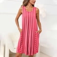thumbnail image 1 of Pyjama pour Femmes Zeophrasy Femmes Imprimé avec Poches Chemises de Nuit Sans Manches Vêtements de Nuit devant Plissé Nuisette Col Rond Robe de Nuit Clearacne Moins de 5, 1 of 8