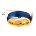 thumbnail image 3 of Mens Blue Cable Tungsten Carbide Ring Goldtone Wedding Band Comfort-Fit 8MM, 3 of 3