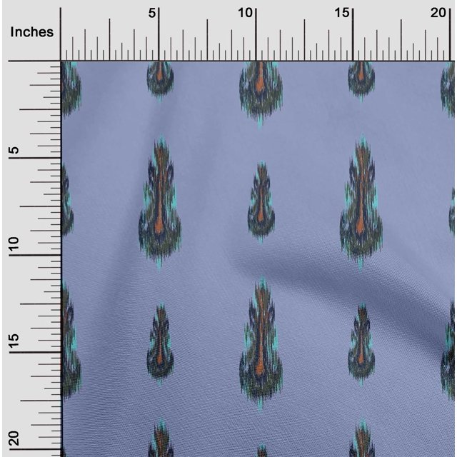 oneOone Georgette Viscose Fabric Ethnic Ikat Print Fabric BTY 42 Inch Wide