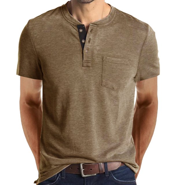 CEHVOM Men Long-Sleeve Beefy Muscle Basic Solid Pure Color Blouse Tee Shirt Top