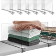 thumbnail image 4 of Clear Shelf Dividers, Shelf Closet Separators Rounded Edges 4Pcs Acrylic Adjustable  for Clothes Book Bags, 4 of 7