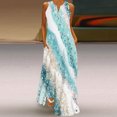 thumbnail image 1 of EGNMCR Robes d'Été Femmes Tendance 2024 Femmes Décontracté Ample Imprimé Robe Débardeur Plage Col en V avec Poches Robe Sans Manches, 1 of 5