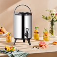 thumbnail image 1 of Estbridge Insulated Beverage Dispenser 2 Gallon  Hot Drink Dispenser with Stainless Steel Interior  Hot Water Dispenser for Parties  Hot Water Urn with Stand for Coffee Chocolate Tea  Sil, 1 of 6