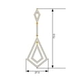 thumbnail image 3 of Boucles d'Oreilles Pendantes Goutte en Argent Sterling 925 avec Saphir Bleu Rond pour Femme, Lustre de Mariage, 3 of 4
