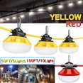 thumbnail image 1 of FungLam Industrial Grade 100' Construction Temporary LED Work String Lights, Construction Lights for Indoor or Outdoor, 1 of 6