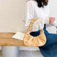 thumbnail image 2 of MesaSe Rétro Femmes Couleur Unie Plissé PU Sac d'Épaule sous-Bras Sacs à Main (Blanc), 2 of 9