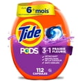 thumbnail image 2 of Tide PODS laundry detergent pacs, 3-in-1 Stain Remover, Odor Fighter, Color Protector, HE compatible, Spring Meadow Scent, 112 Count, 2 of 24