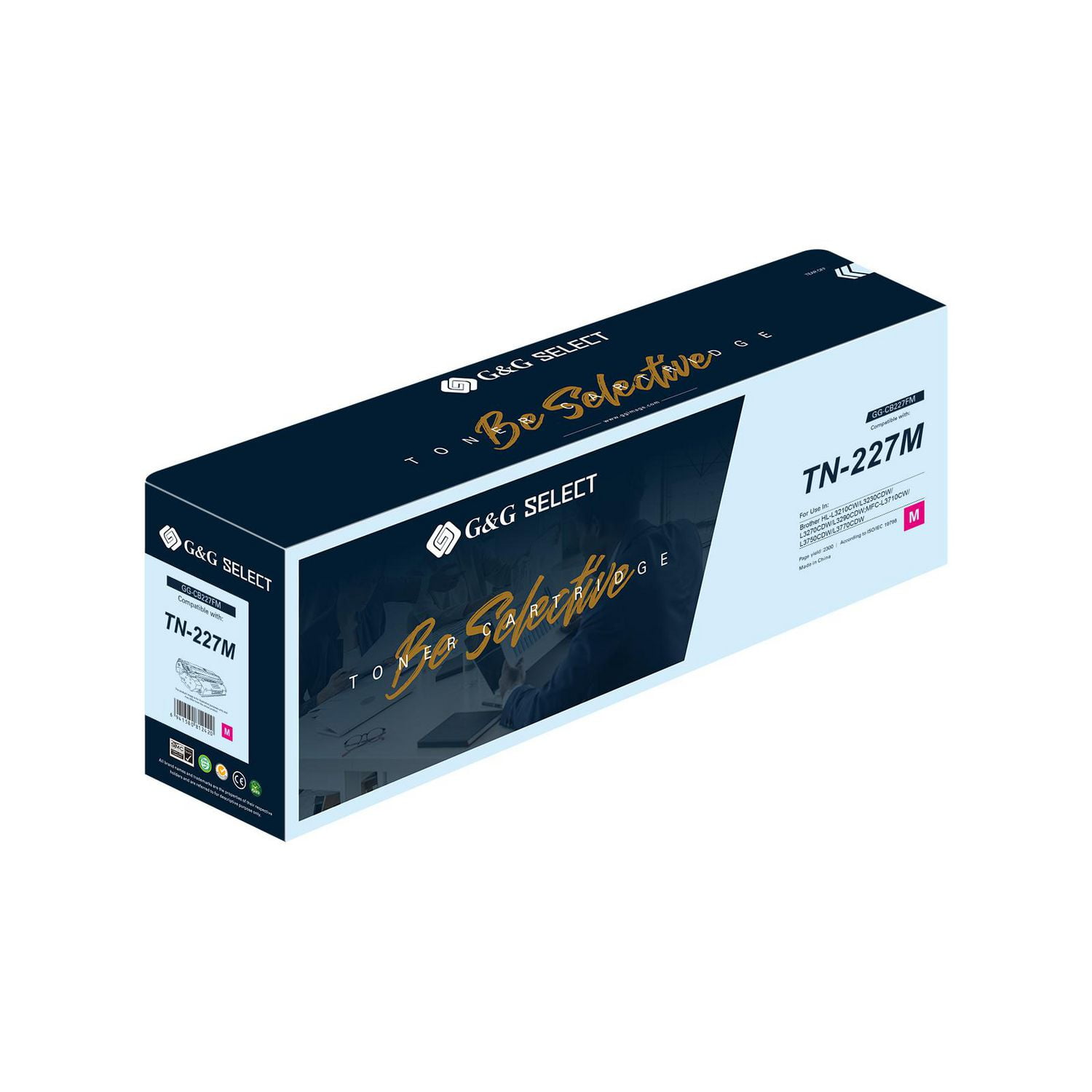 G&G Select Brother TN-227 Cartouche de toner magenta remanufacturée à haut rendement