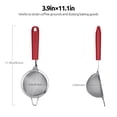 thumbnail image 2 of Passoire à Mailles en Acier Inoxydable 18/8: U-Taste Passoire Fine de Cuisine de 3,9 Po avec Poignée en Silicone Robuste Rivetée et Maille 30 pour Filtrer la Farine, les Pâtes, les Fruits, le Quinoa (Rouge), 2 of 11