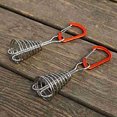 thumbnail image 2 of Octopus Deck Peg Spiral Shaped Adjustable Spring Durable Outdoor Camping Octopus Rope Buckle with Carabiner Hook for Hiking, 2 of 7
