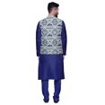thumbnail image 3 of Atasi Traditional Mens Dupion Silk Kurta Pajama Set With Nehru Jacket Men Wear, 3 of 3