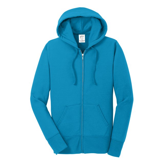 Gravity Threads Chandail à Capuchon en Molleton pour Femmes - Bleu Néon - Grand