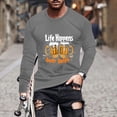 thumbnail image 2 of Birdeem Haut Imprimé à la Mode pour Homme avec Col Rond à Manches Longues et Visage Souriant Haut/chemise Imprimé, 2 of 5