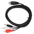 thumbnail image 2 of DIN To 3.5mm 2  Cable, Big DIN Sound Cord Tight Connection Clear Signal 5.9ft Portable  For Subwoofer For, 2 of 8