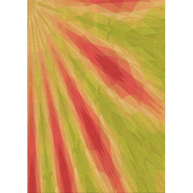 Ahgly Company Tapis d'Intérieur Rectangulaire Transitionnel Orange Rouge Orange Lavable à la Machine, 2 Pieds x 3 Pieds