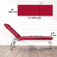 thumbnail image 3 of Coussins de Chaise de Patio Intérieur Extérieur 2 avec Dossier, Attaches pour Jardin, Rouge Vin, 3 of 10