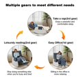 thumbnail image 4 of Modern Rocking Recliner Chair, Upholstered Seating Glider Recliner Chair with Side Pocket, Three Levels of Adjustment, 4 of 8