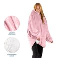 thumbnail image 2 of Bare Home Plush Sherpa Wearable Blanket - Fluffy & Soft - Lightweight - Adult, Light Pink, 2 of 7