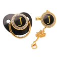 thumbnail image 1 of DPTALR Baby Pacifier 26 Letter Name Initial Clip Silicone Infant Nipple Bling Newborn Pacifier, 1 of 1