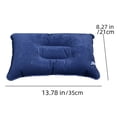 thumbnail image 3 of Inflatable Travel Bolster Pillow | Thick Flocked PVC Portable Neck & Lumbar Support | Lightweight Compact Design for Camping Backpacking Office Home | Blue | 13.78x8.27 in, 3 of 8