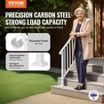 thumbnail image 2 of VEVOR 3-4 Step Handrails for Outdoor for Seniors Porch Deck Retro Arch White, 2 of 9