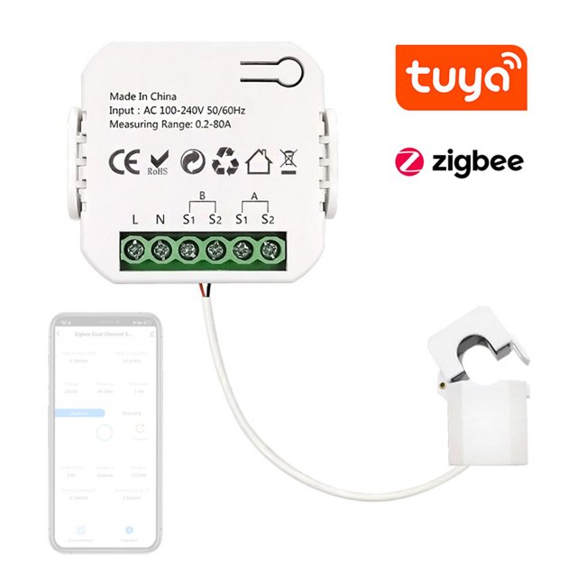 Tuya ZiGBee Intelligent Energy Meter Solar PV System Power Production