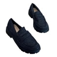 thumbnail image 2 of Mocassins Penny en Denim pour Femmes 2025 2026 Printemps Automne Décontractés en Toile à Plateforme Espadrilles Mode Jeans Chaussures de Marche, 2 of 4